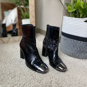 Zara chrome tipped booties